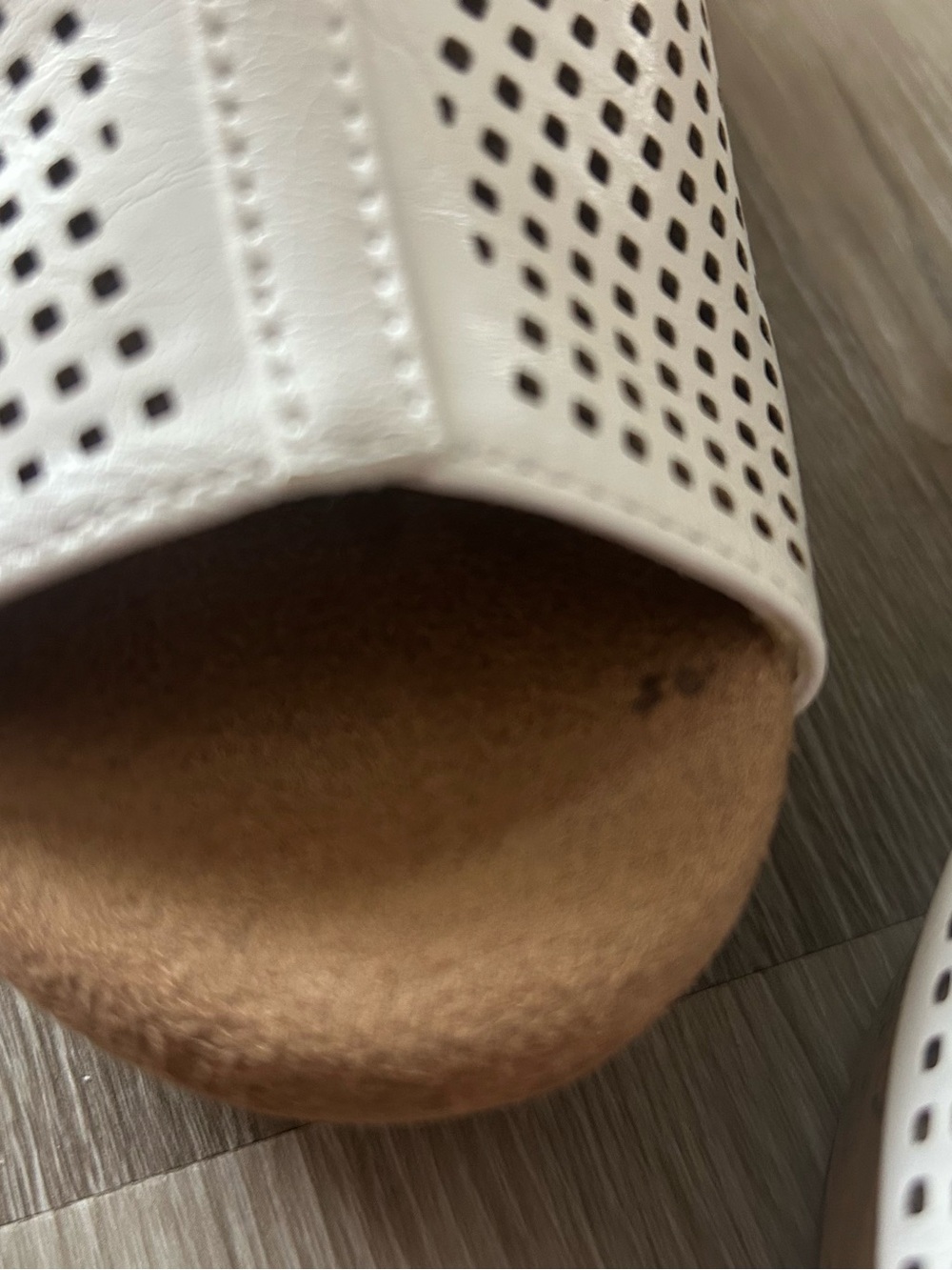 Toetos White Cork Wedge Sandals with Ankle Strap - Picture 9 of 9